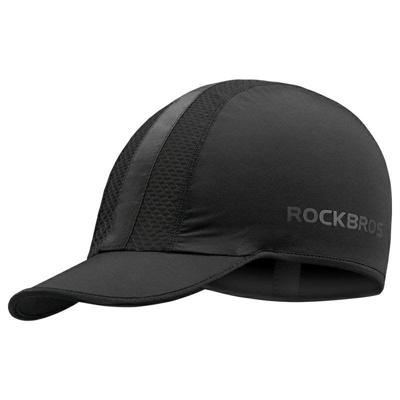Black cap with 'RockBros' branding on a white background #Color_Cap
