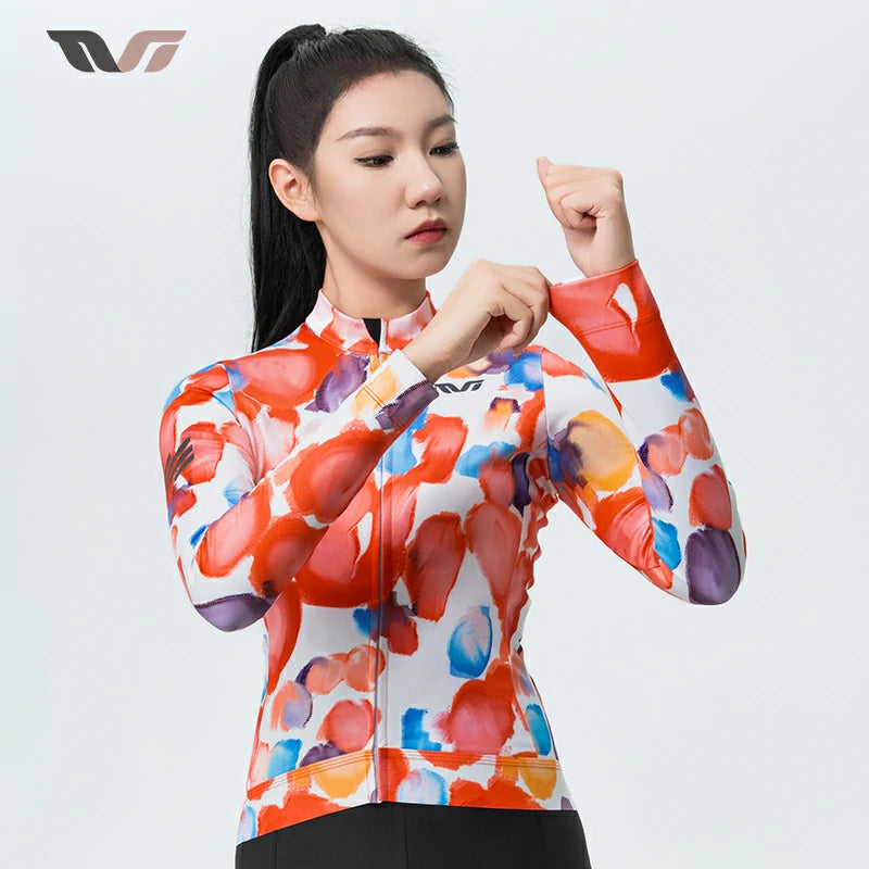 TVI Cycling Jersey Fleece Long Sleeve for 41–68 °F