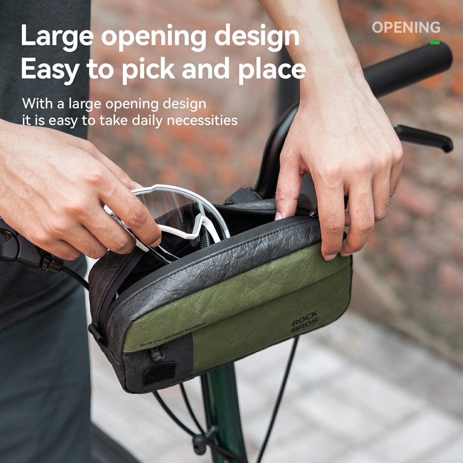 reusable bike bag for cycling crossbody and handheld use