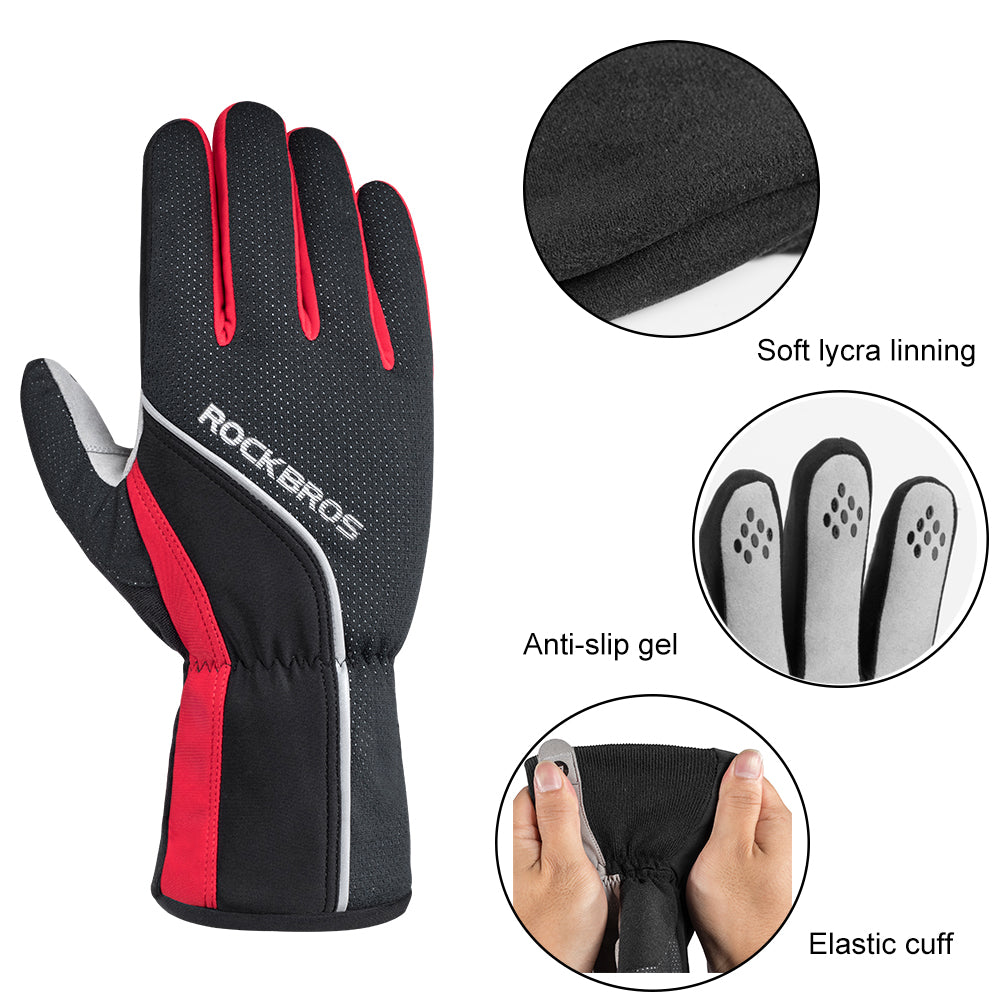 ROCKBROS Winter Gloves for Men Women Winter Cycling Gloves Windproof
