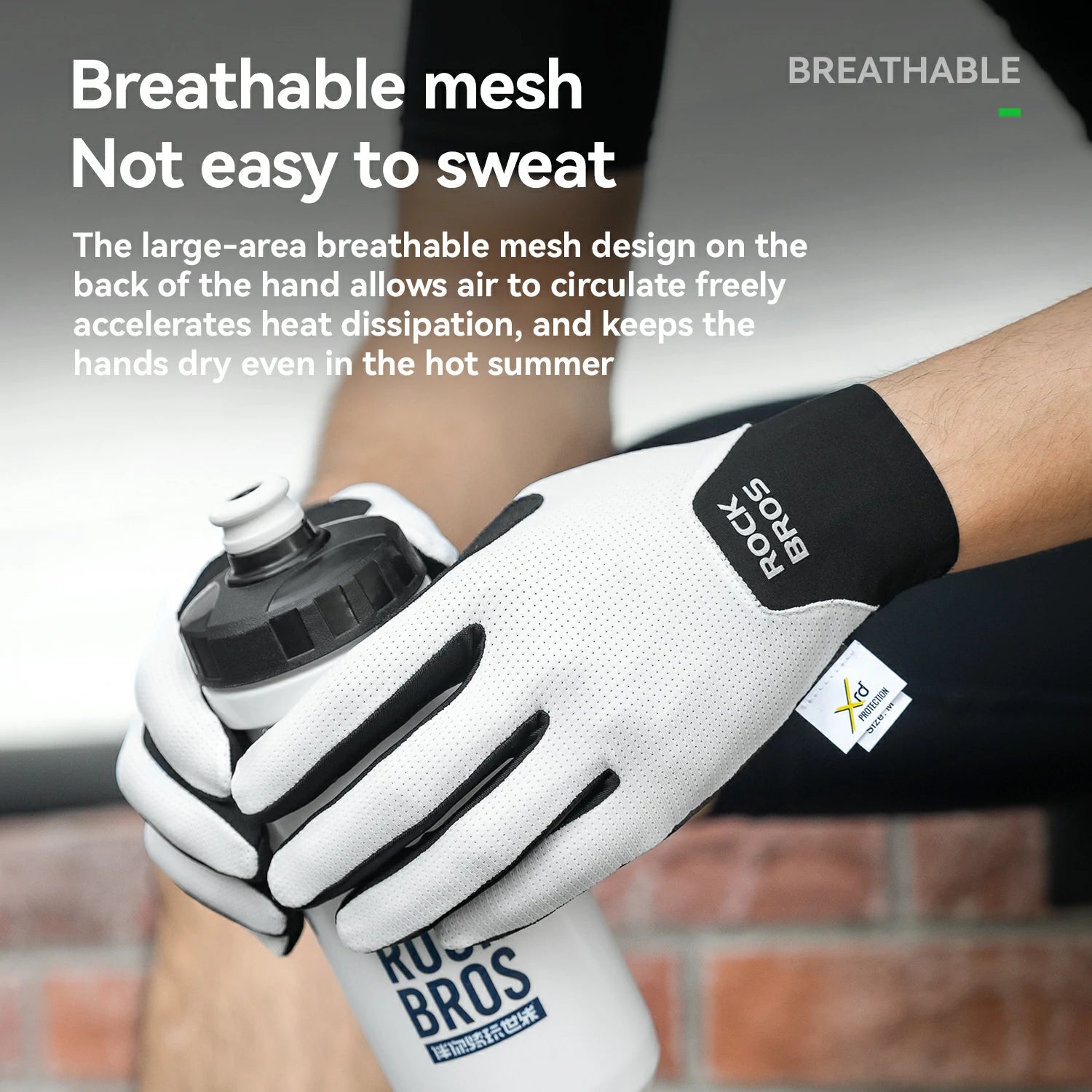 Full Finger Bike Gloves Breathable Touch screen with PORON® XRD Cushioning