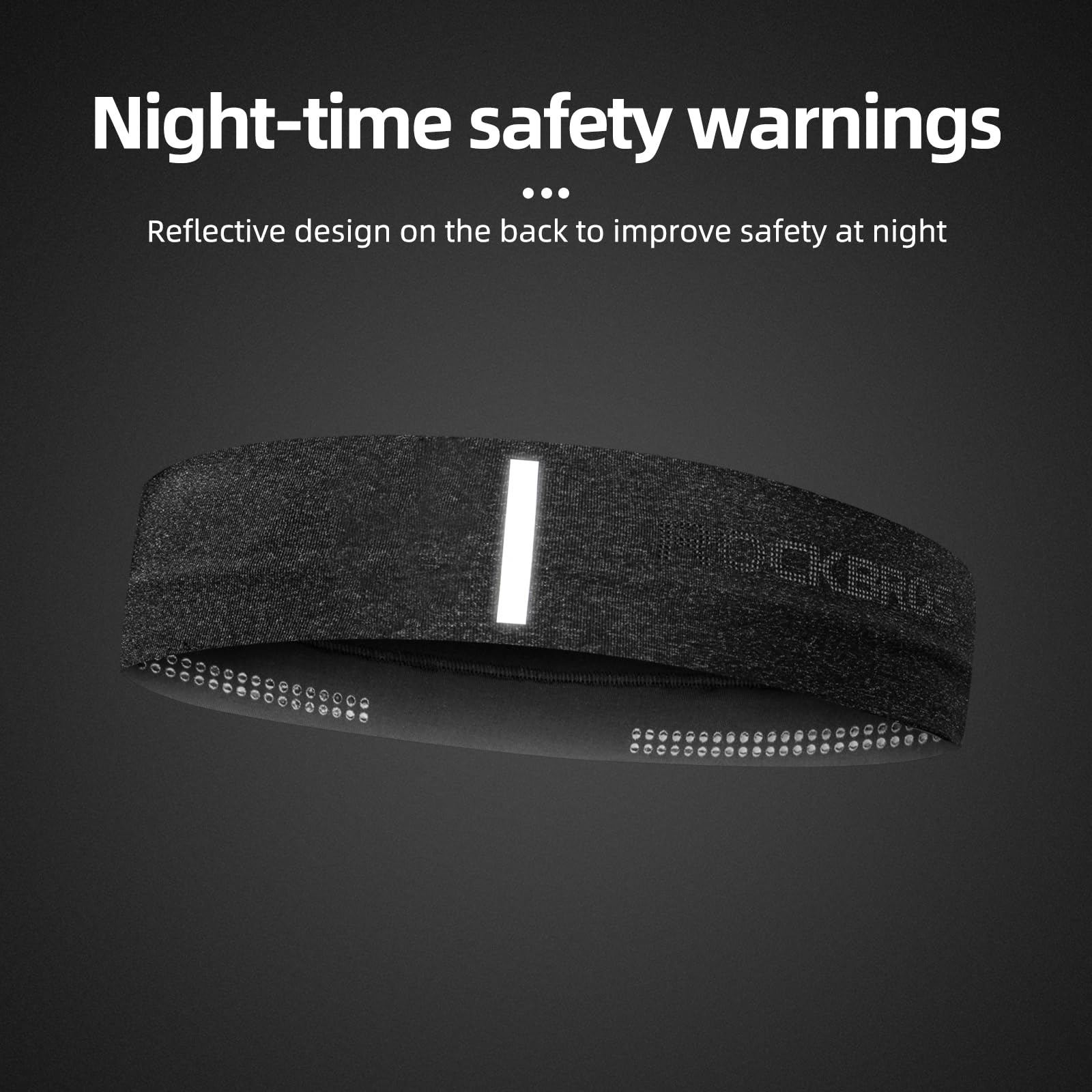 ROCKBROS Elastic Non-Slip Headband for Men Women Soft Sweatband for Running, Yoga Workouts