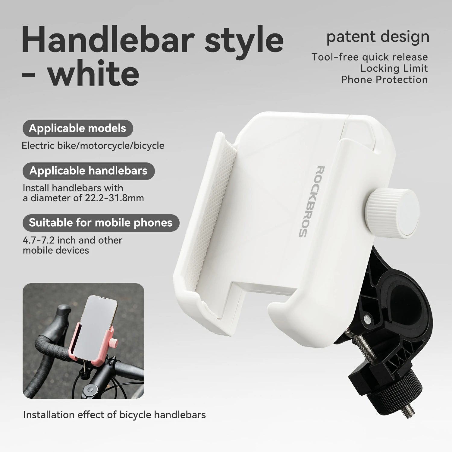 #Color_White Size_Handlebar_style