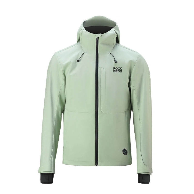 Light green jacket with a brand logo on a white background #Color_green