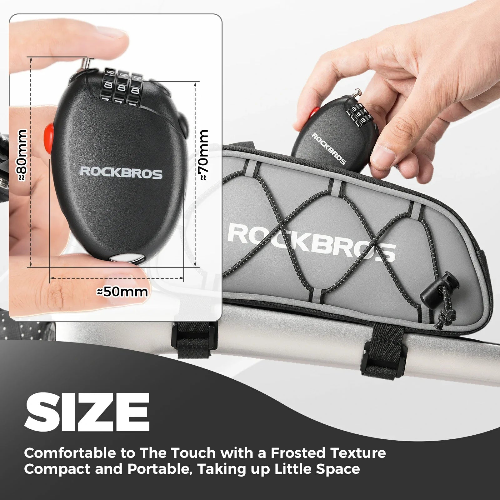 high security helmet lock 60cm steel cable combination