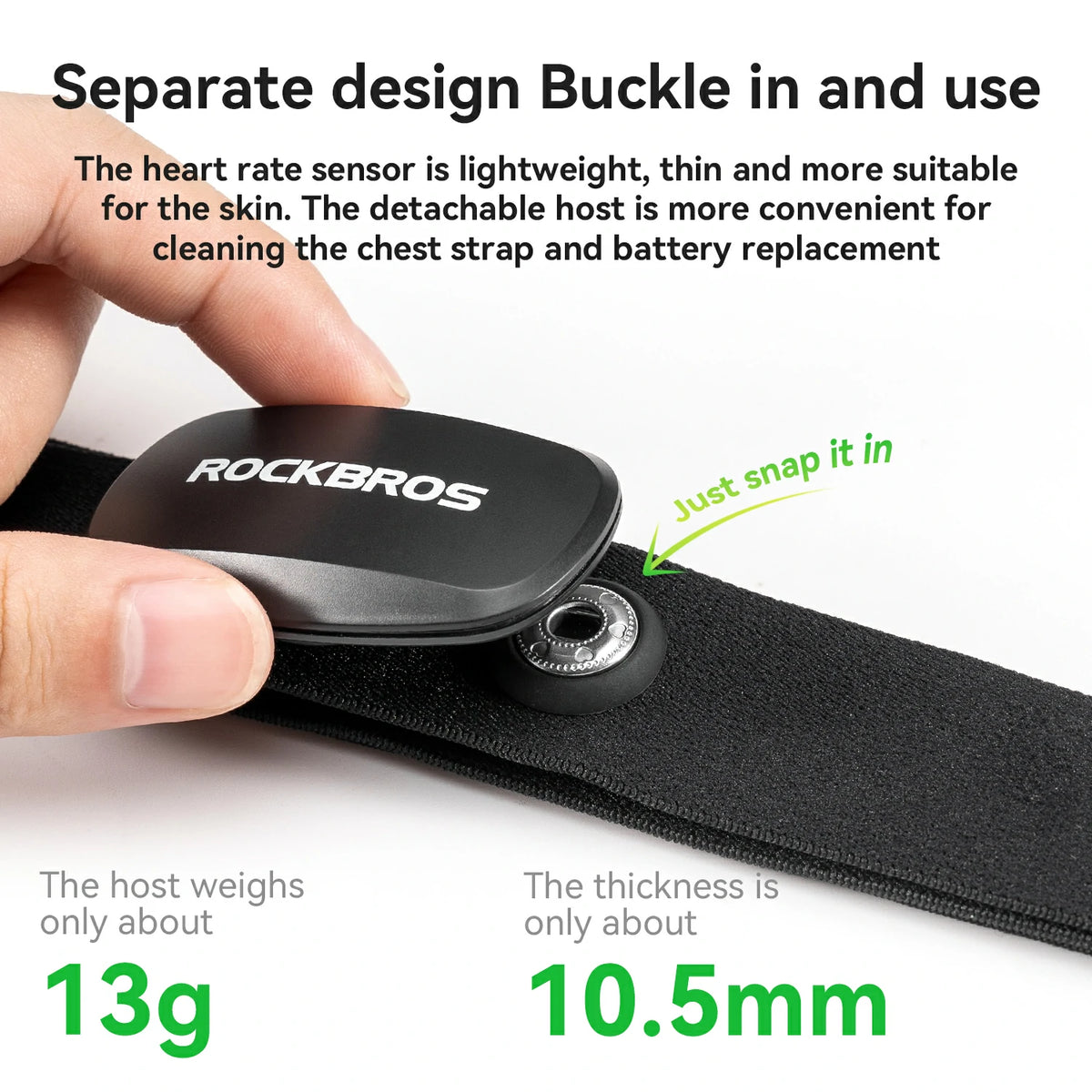 Cycling heart rate monitor with dual Bluetooth and ANT+ connection