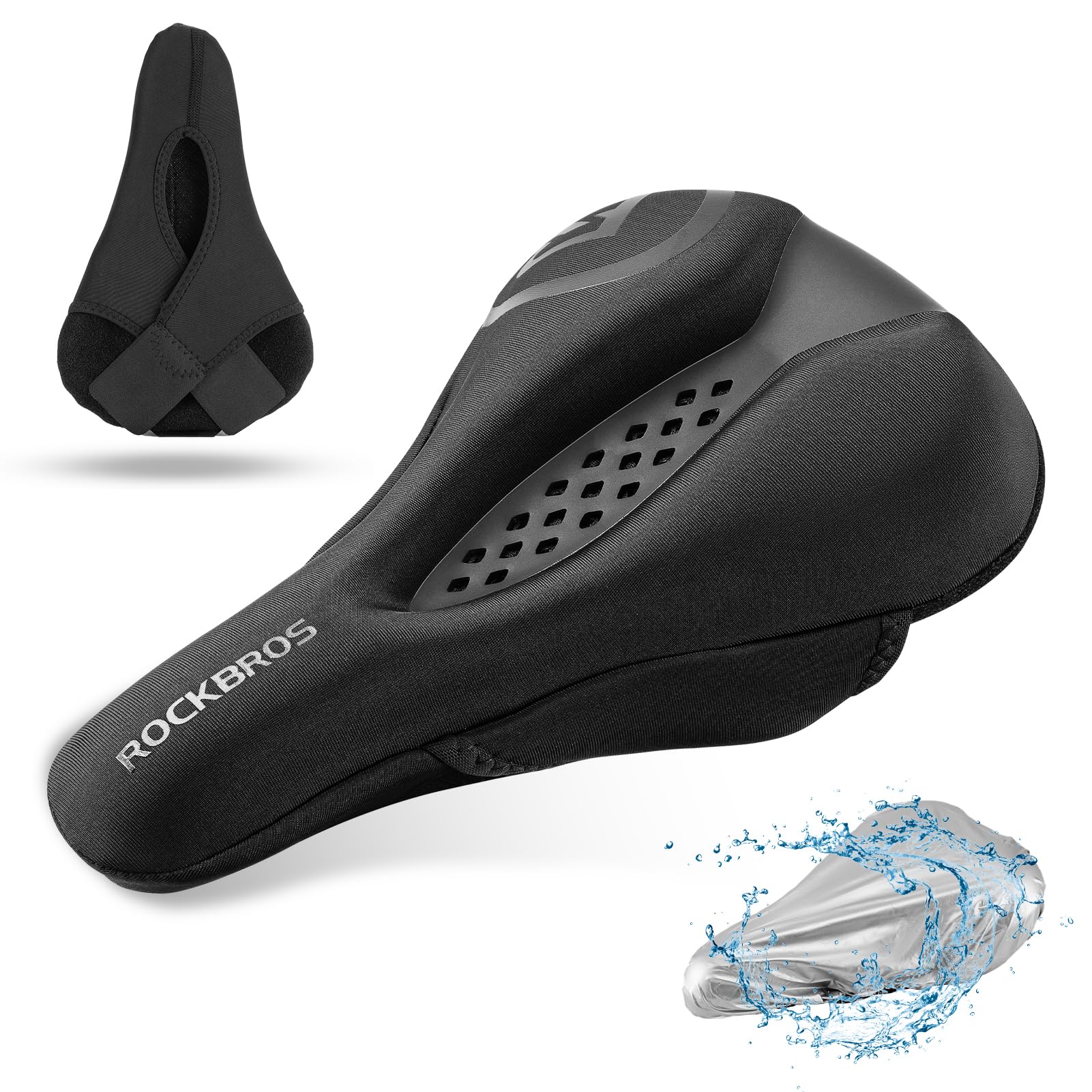 ROCKBROS Gel Bike Seat Cover, Comfortable Padded Cushion for Peloton