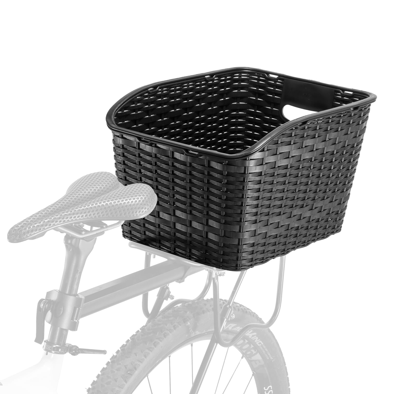 trek bicycle basket ROCKBROS Bike Basket Rear Durable 30L Lightweight Cargo Basket Easy to Install