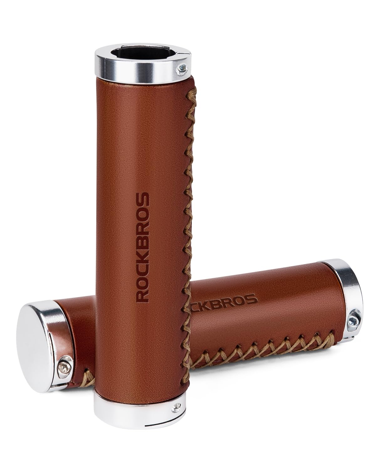 ROCKBROS Leather Vintage Mountain Bike Folding Bike Handlebar Grips 22.2mm