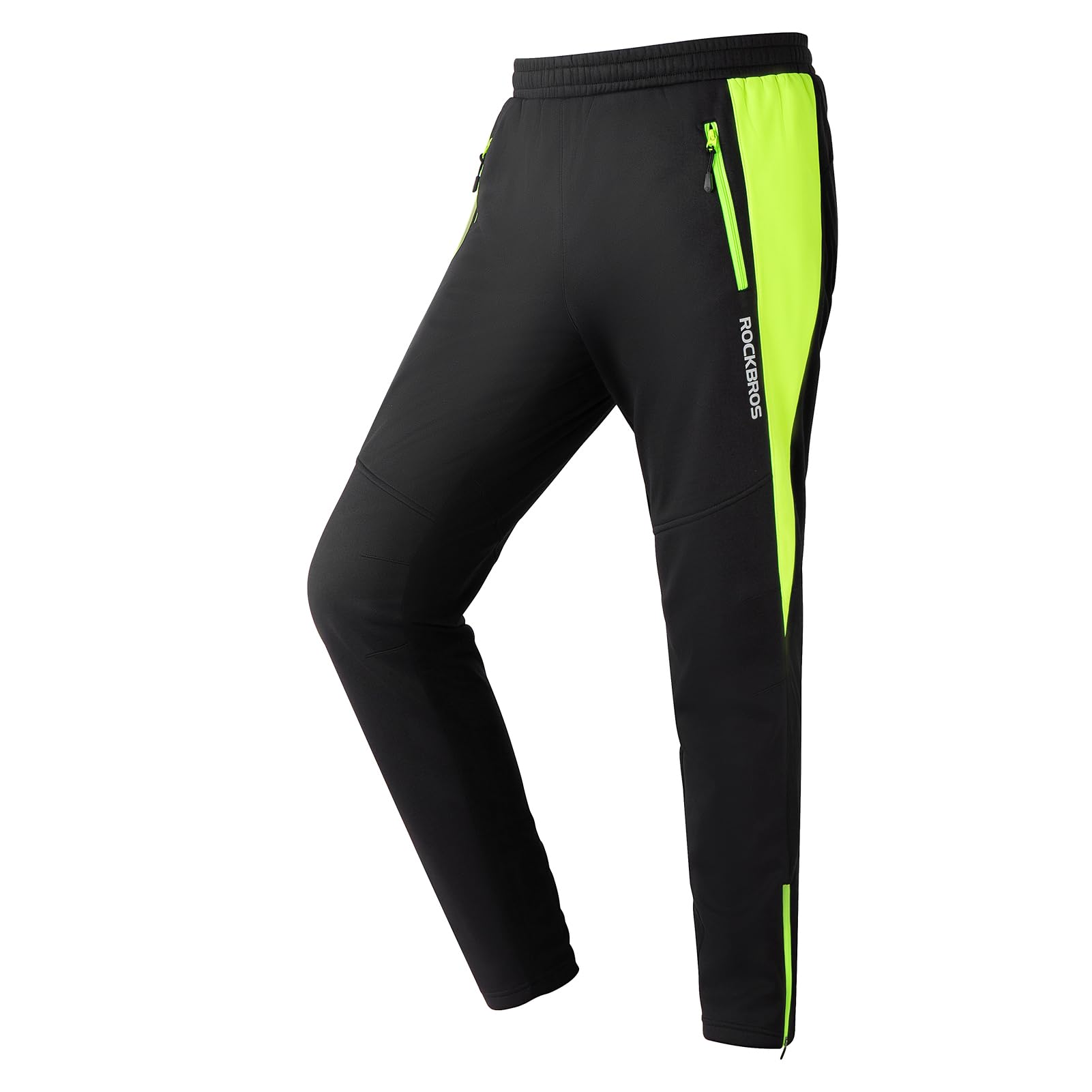 ROCKBROS Men's Windproof Winter Cycling Pants – Fleece-Lined for