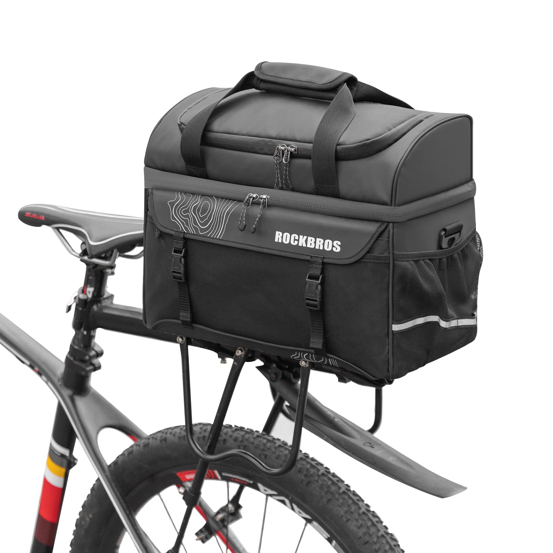 ROCKBROS Bike Trunk Cooler Bag Bicycle Rack Rear Seat Carrier Insulate