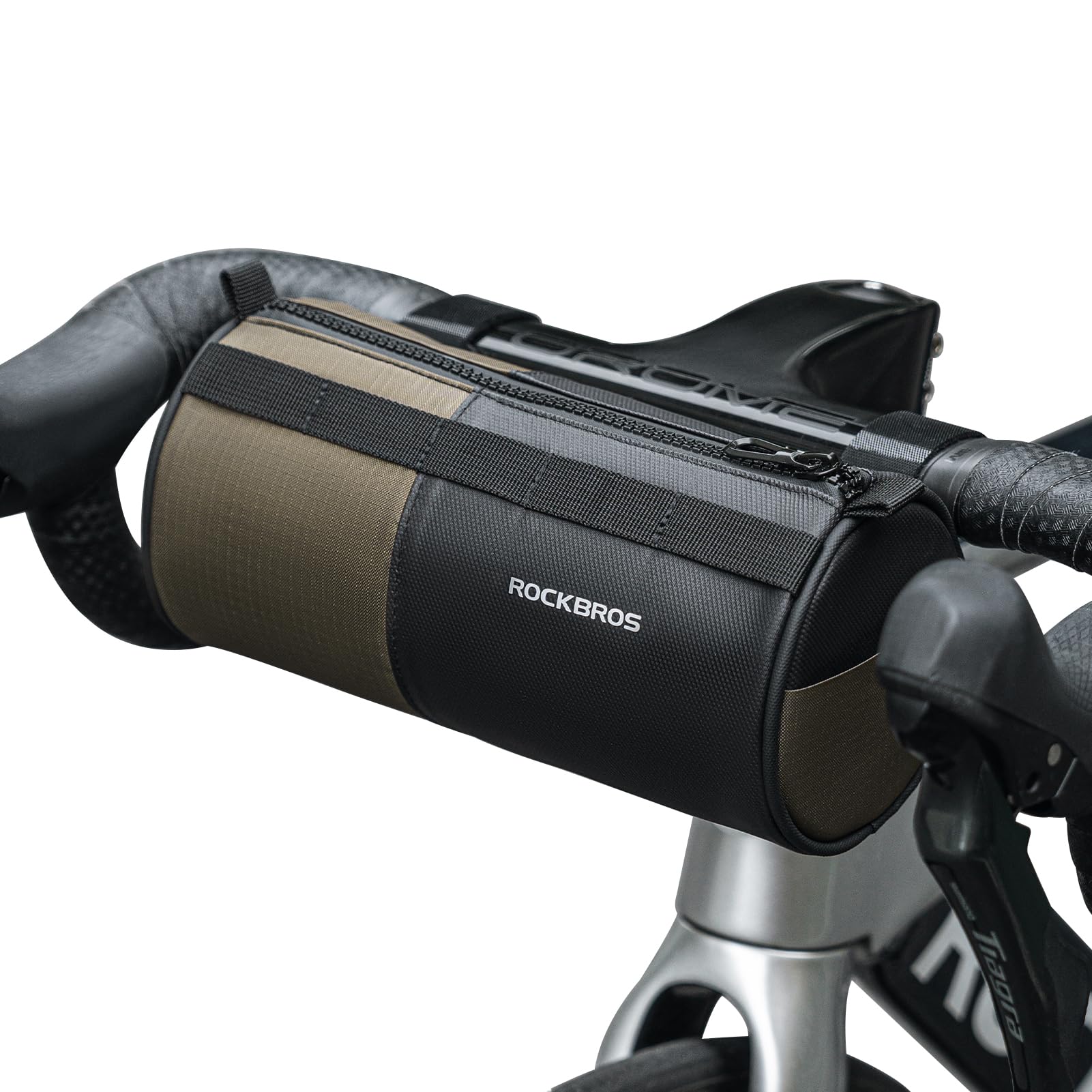 handlebar bags for gravel bikes ROCKBROS Bike Handlebar Bag with Shoulder Strap for Road, Mountain Gravel Bikes