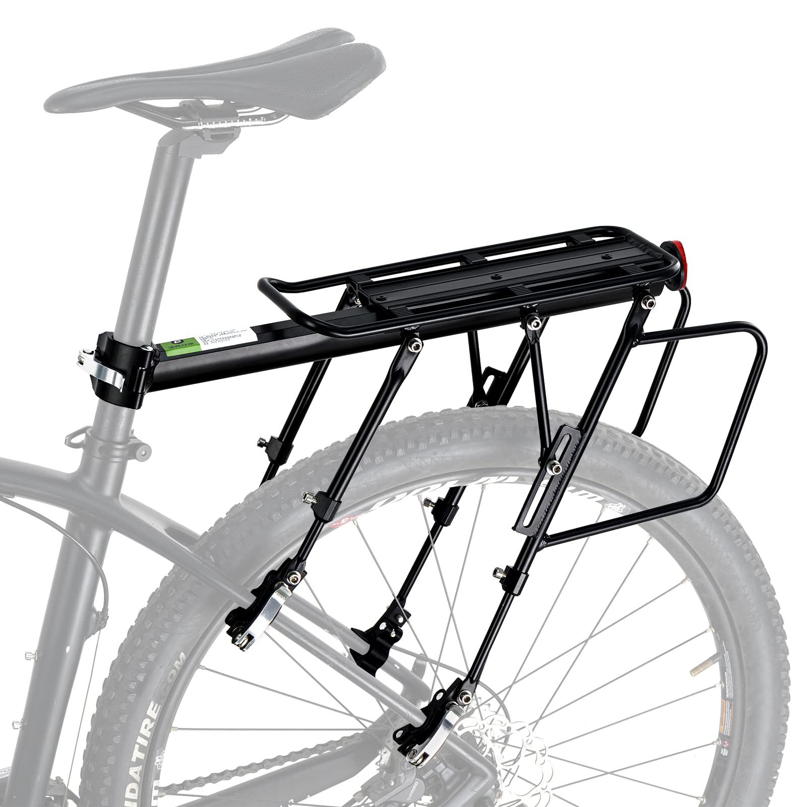ROCKBROS Quick Release Rear Bike Cargo Rack, 55LB Capacity for 26”-29” MTB E-Bikes