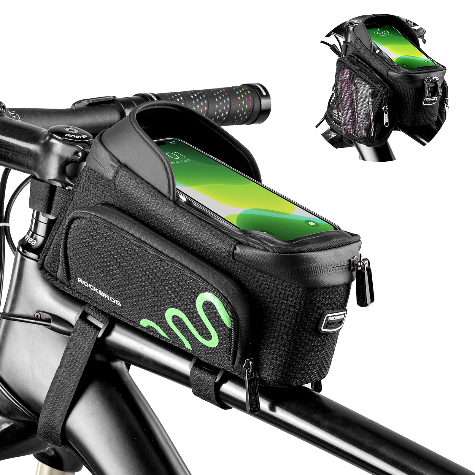 ROCKBROS Bike Phone Mount Frame Bag Bike Bicycle Phone Holder with Side Bags ROCKBROS Bike Phone Mount Frame Bag Bike Bicycle Phone Holder with Side Bags