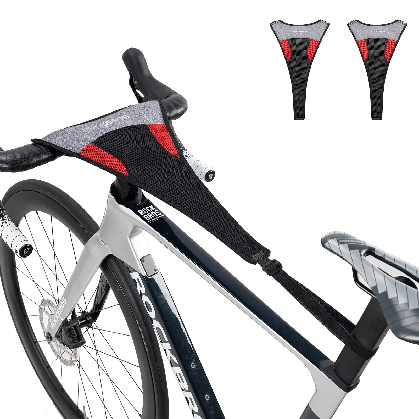 bike helmet sweat guard ROCKBROS Bike Sweat Guard, 11‘’ Wider Bike Trainer Sweat Guard