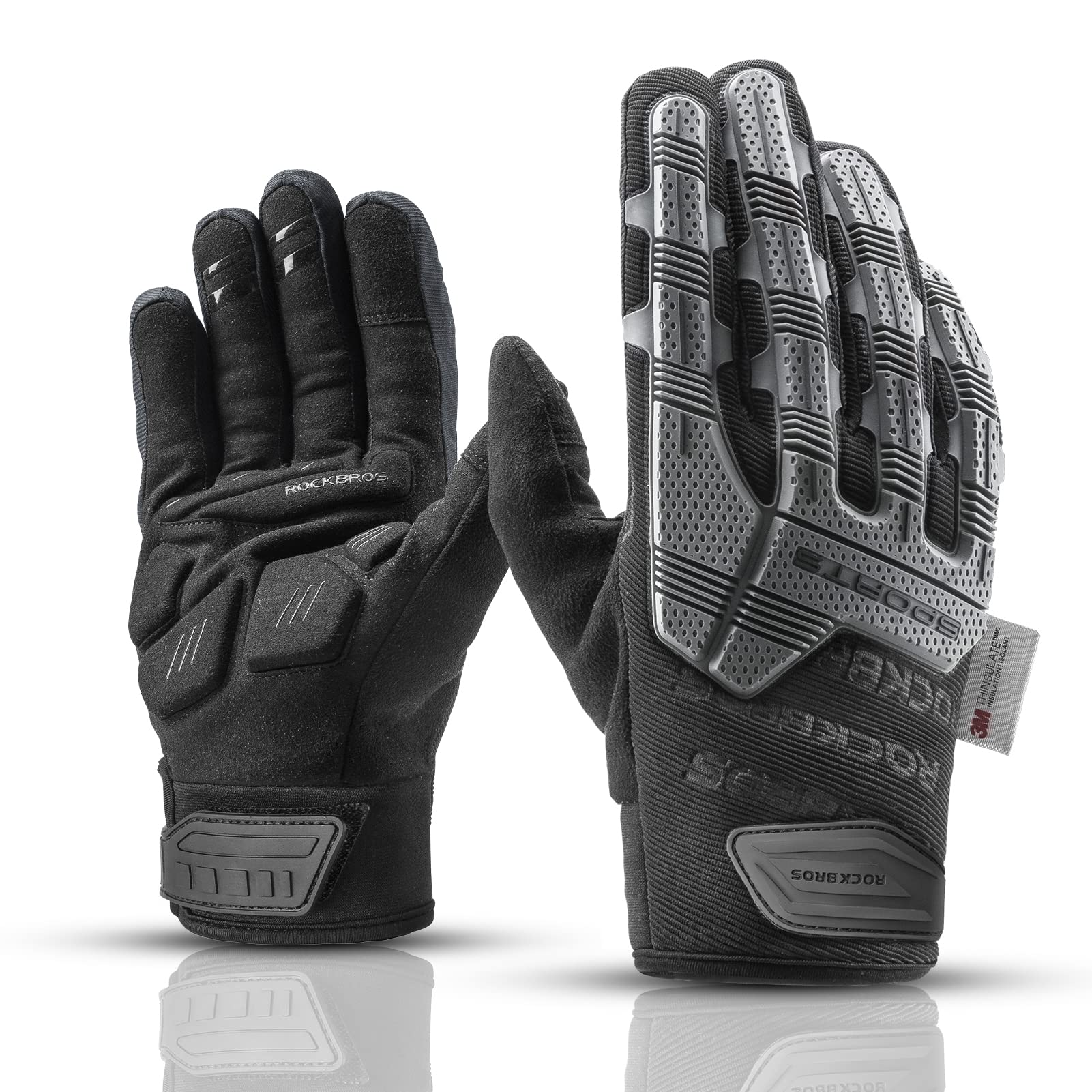 best anti vibration motorcycle gloves Moto Winter Gloves – Leather Gauntlet Motorcycle Gloves for Men, Thermal &  Waterproof Seibertron SPS-4 Plus main image 1