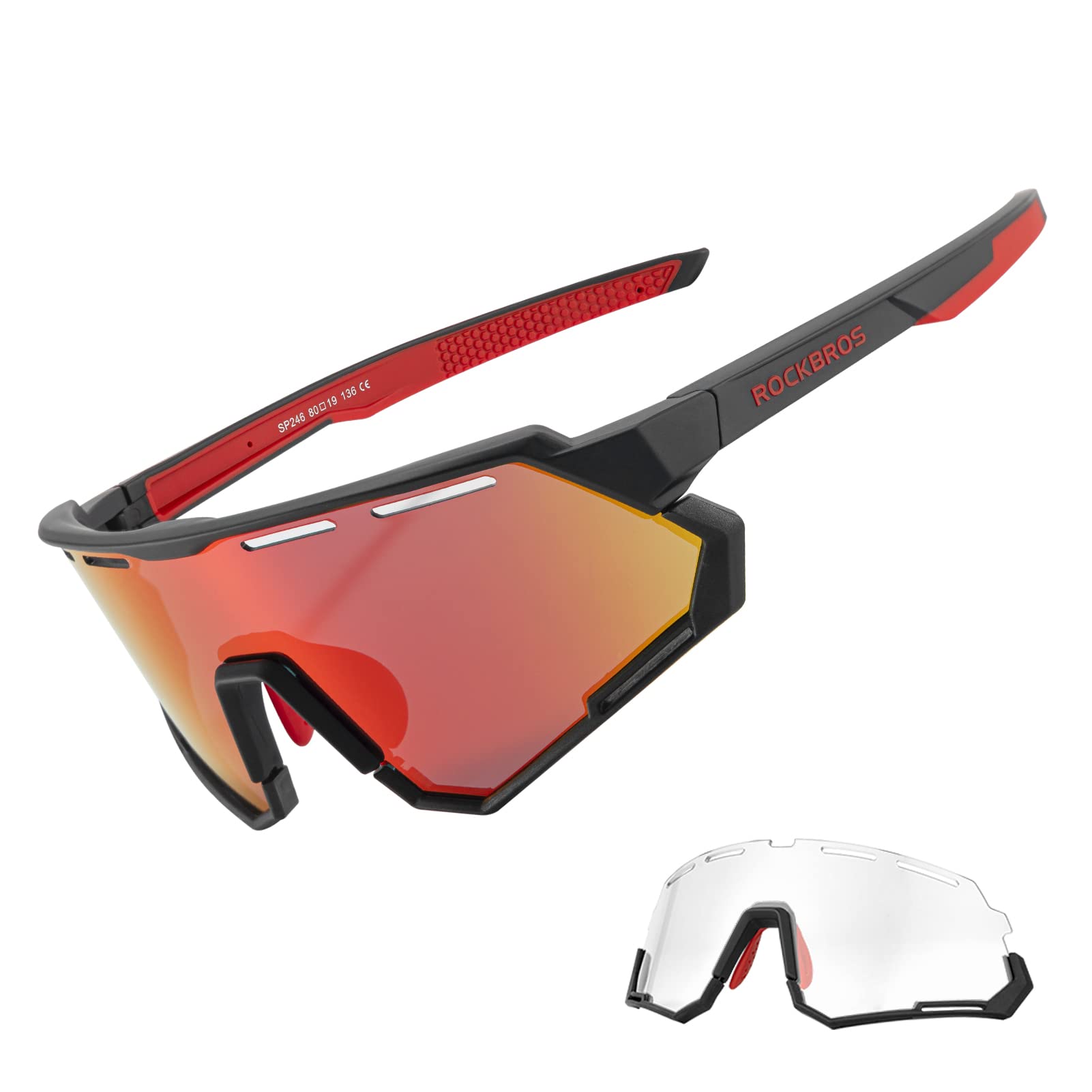 ROCKBROS Cycling Glasses Polarized Photochromic Goggles Lens