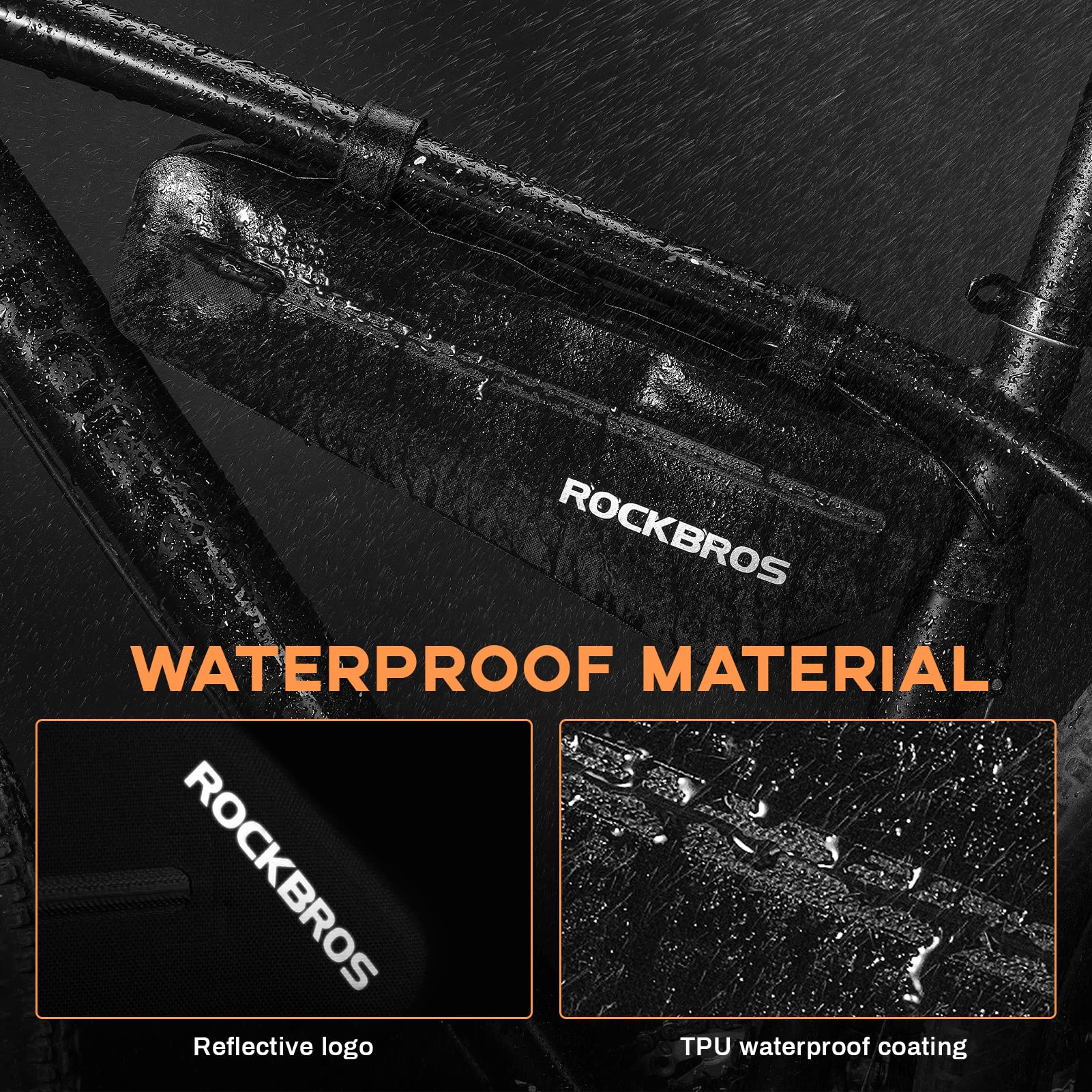 ROCKBROS Bike Top Tube Bag Bike Frame Bag For Super 73Waterproof 2 pieces combi