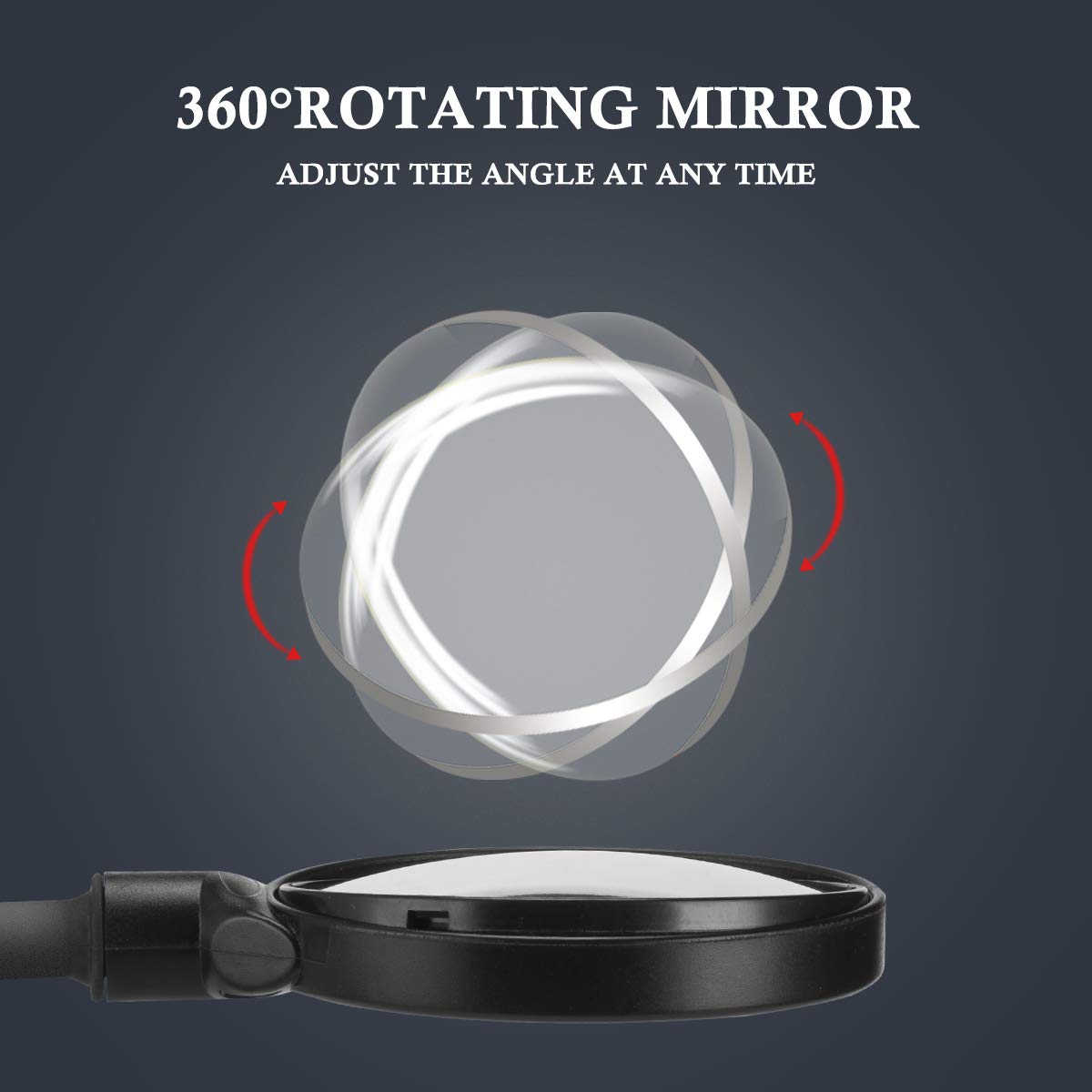 ROCKBROS 360° Adjustable HD Bike Mirror, Wide Angle Convex for Men Women