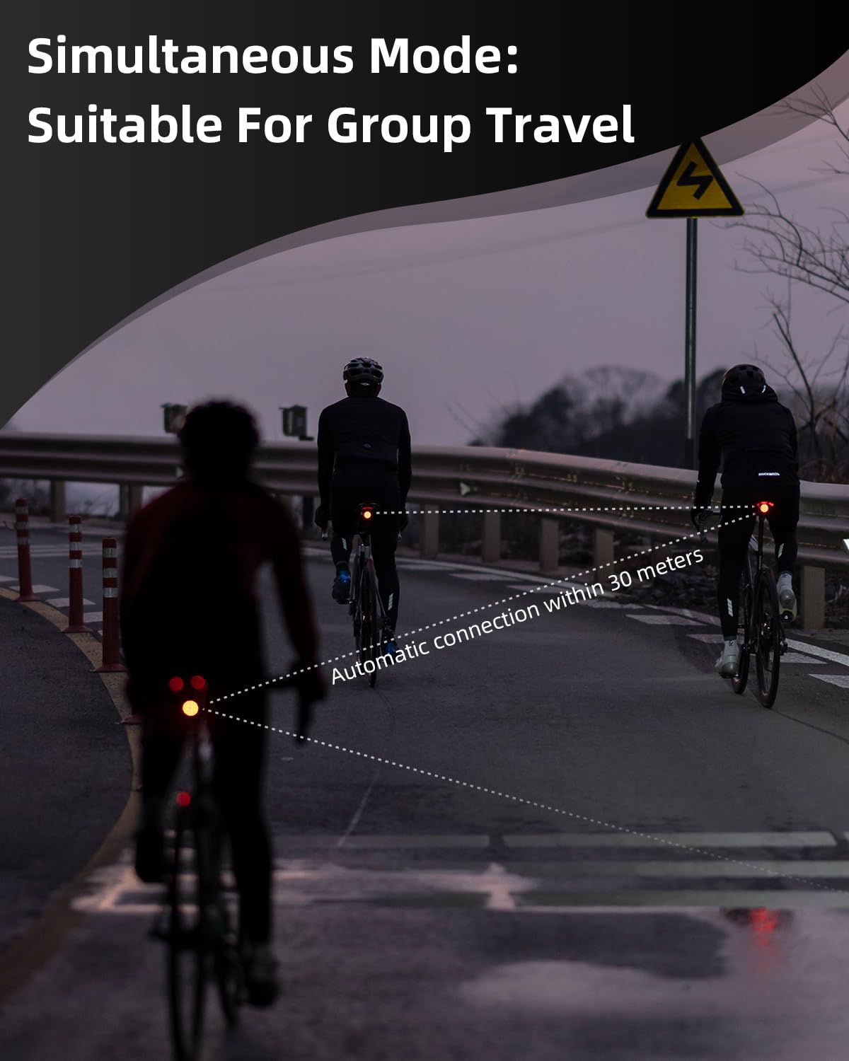 ROCKBROS Smart Brake Sensing Bike Tail Light USB-C IPX6 Waterproof LED