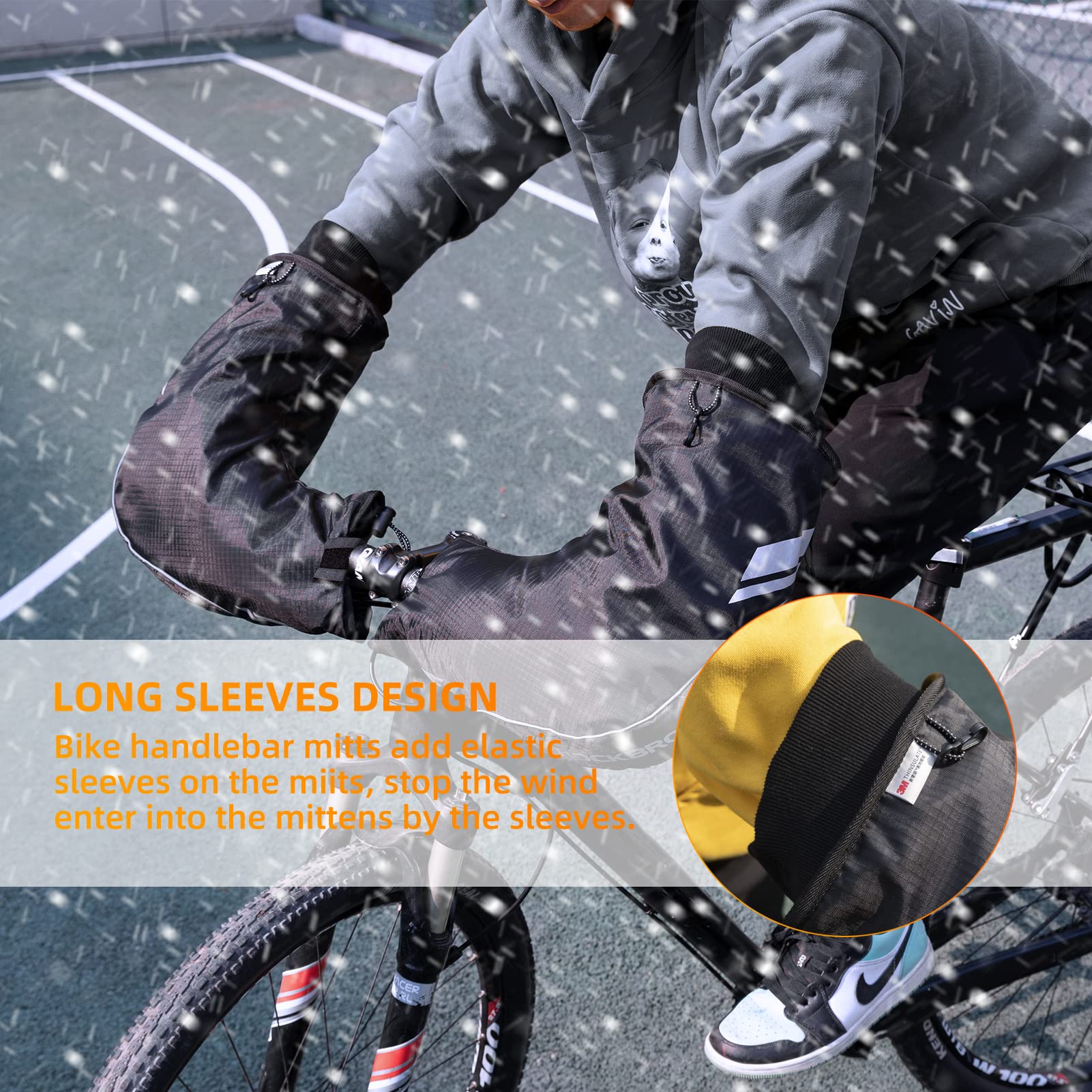 ROCKBROS Thinsulate Windproof Thermal Mountain Bike Handlebar Mittens - ROCKBROS