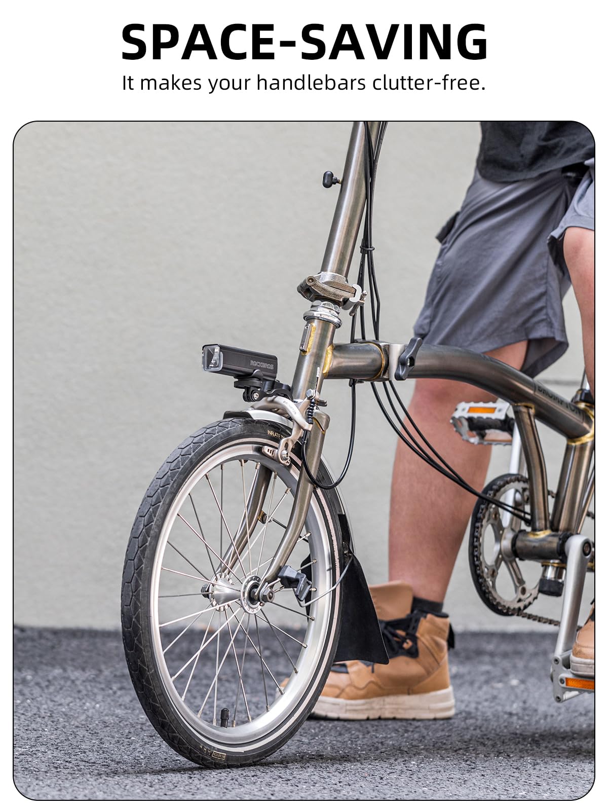 ROCKBROS Bicycle Headlight Extender Holder Stand Bracket Cycling Part for Brompton and Folding Bikes