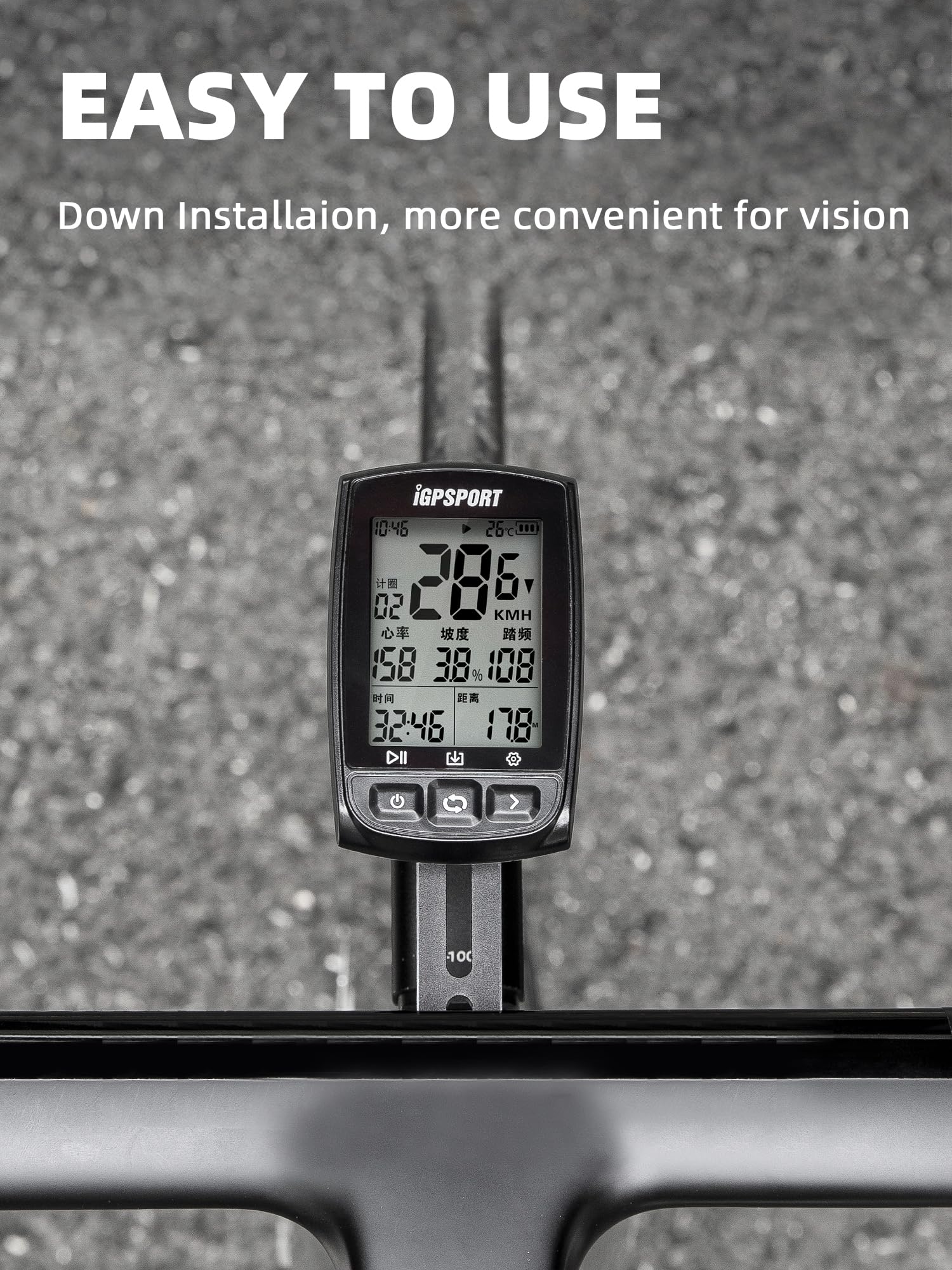 ROCKBROS Aluminum Out Front Mount for Garmin, Bryton, Cateye