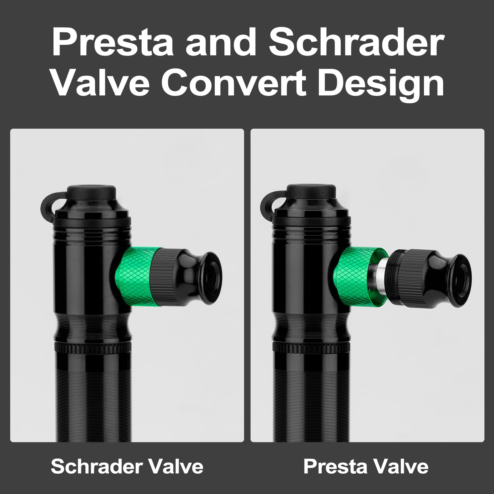 ROCKBROS Mini Bike 110PSI Hand Tire Pump and CO2  No CO2 Cartridges Included - ROCKBROS