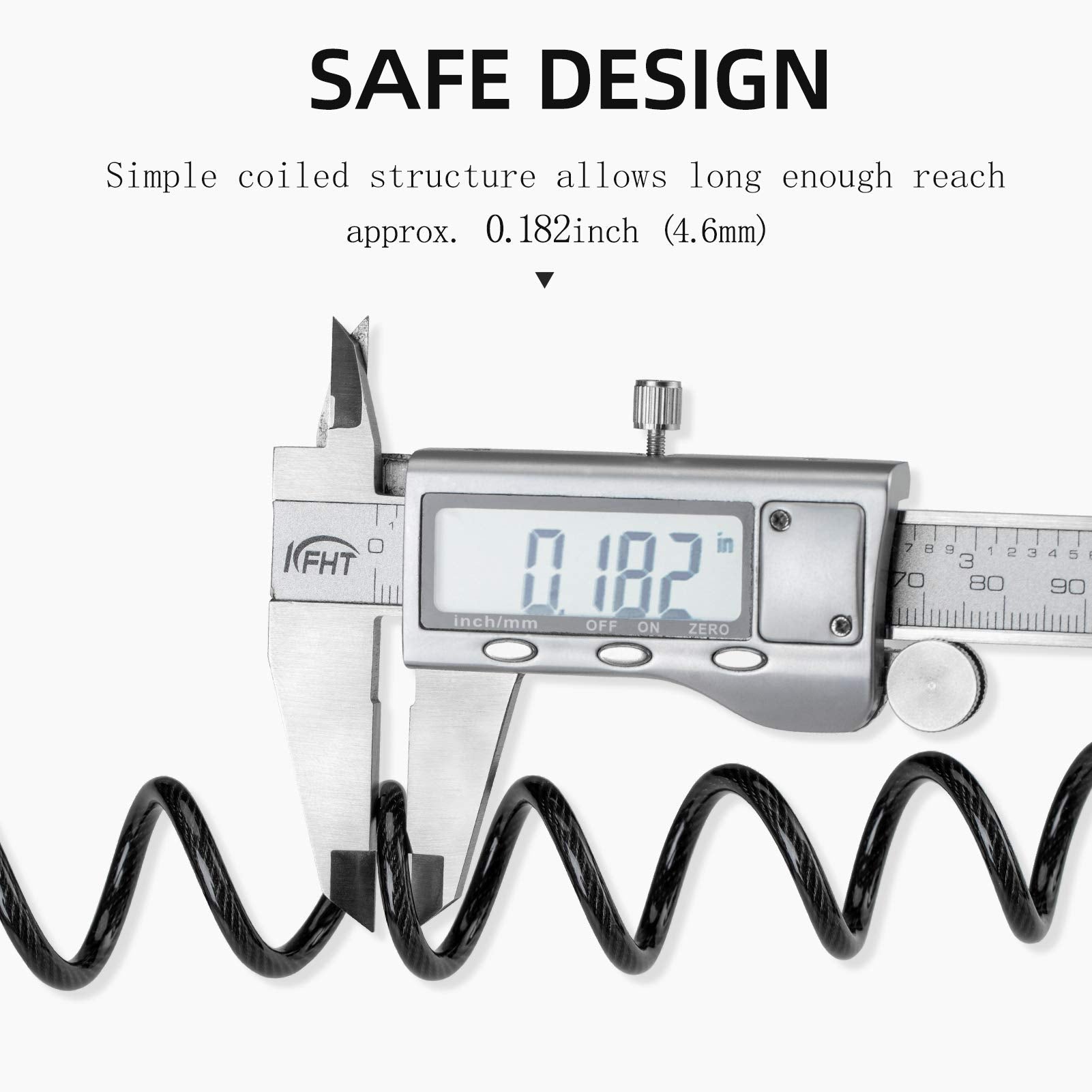 ROCKBROS Retractable Luggage Helmet Lock 4 Digit Little Black, 2Pcs - ROCKBROS