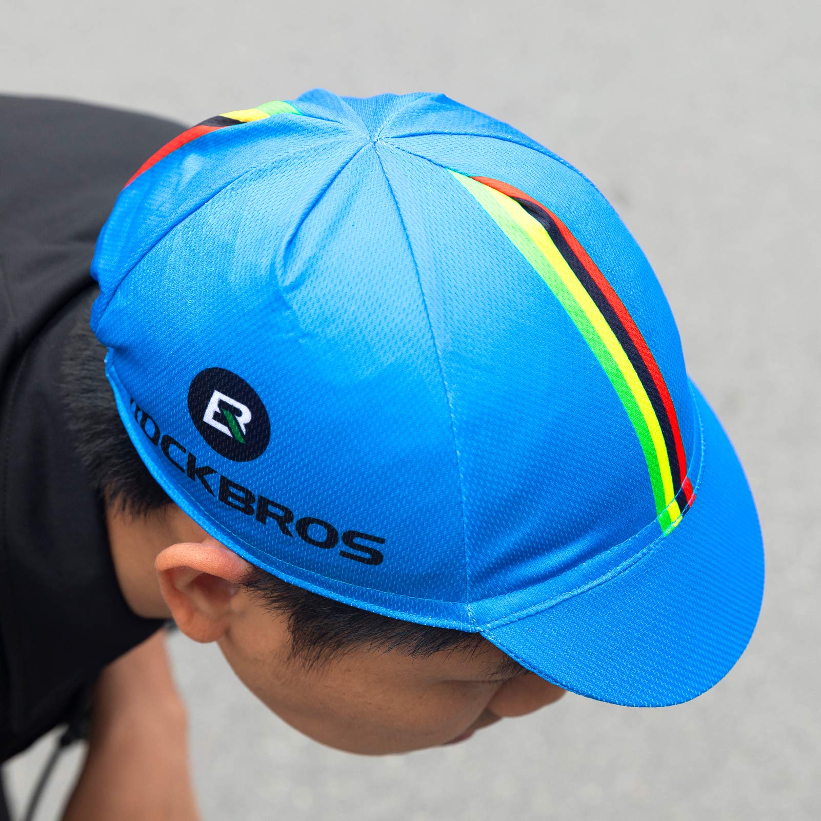 ROCKBROS Cycling Cap Sun Visor Ployester Breathable Rainbow Hat for Men Women - ROCKBROS