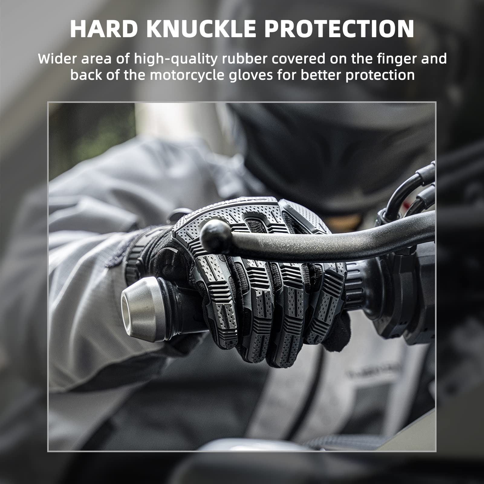 ROCKBROS Winter Touchscreen Motorcycle Gloves with Palm Padding & Knuckle Protection