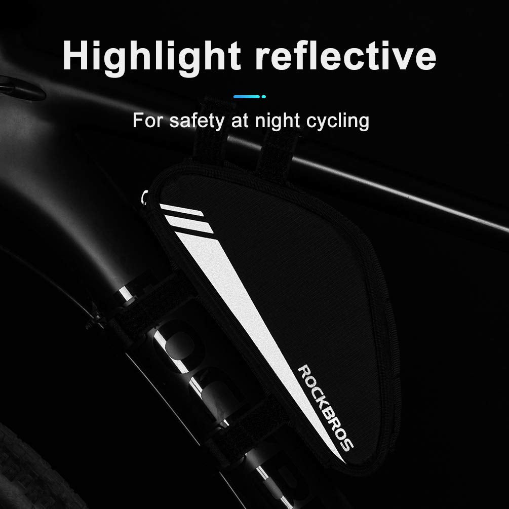 ROCKBROS Triangle Bike Frame Bag 0.7L Road & Mountain Bike Storage Pouch - ROCKBROS