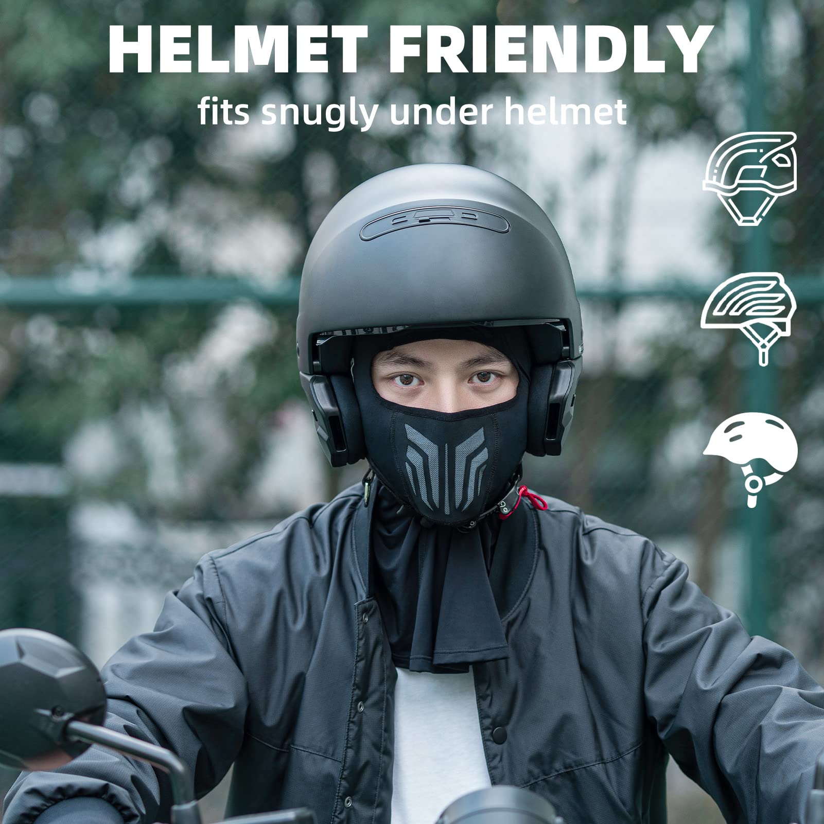 ROCKBROS Summer Balaclava Cooling Face Mask Cover Ice Silk Neck Gaiter