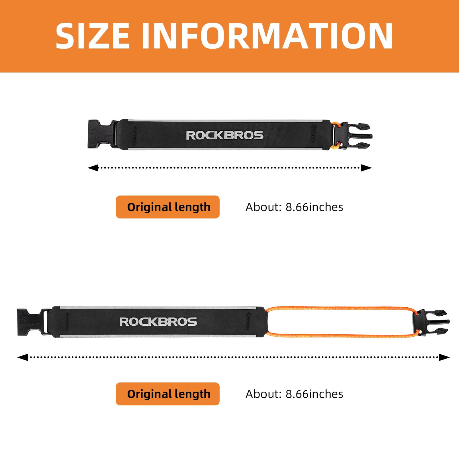 ROCKBROS Reflective Cycling Ankle Bands - Adjustable Pant Leg Straps