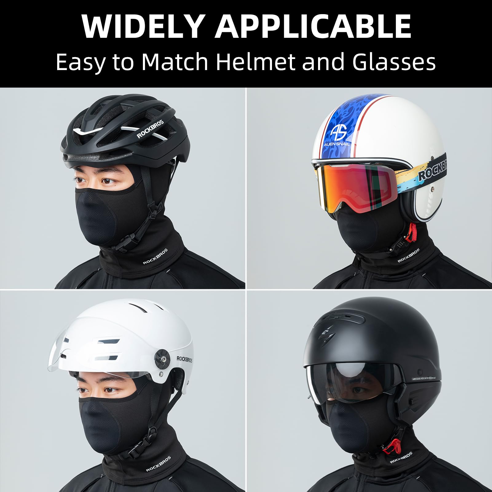 ROCKBROS Balaclava Ski Thermal Windproof Full Face Head Mask for Cold Weather