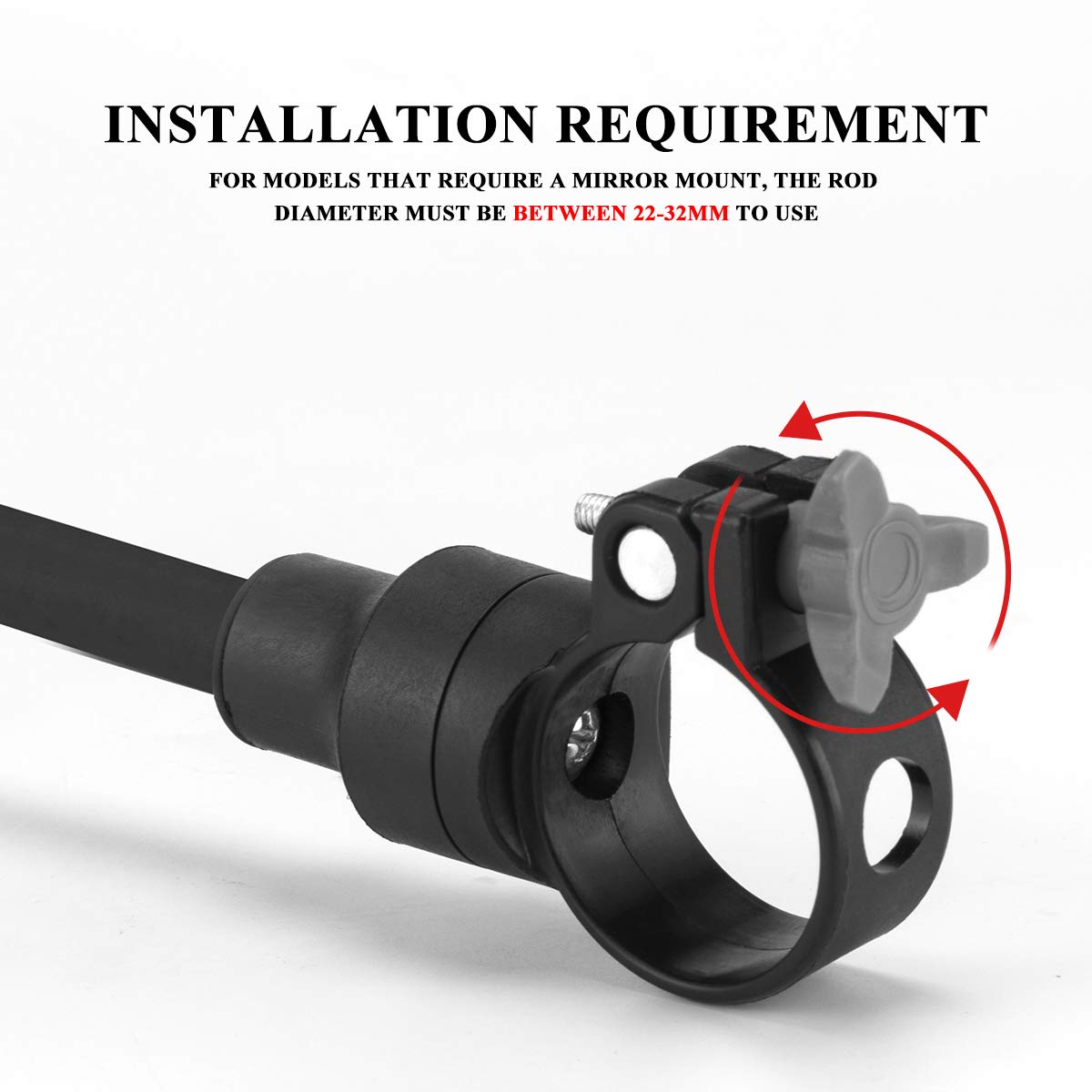 ROCKBROS 360° Adjustable HD Bike Mirror, Wide Angle Convex for Men Women