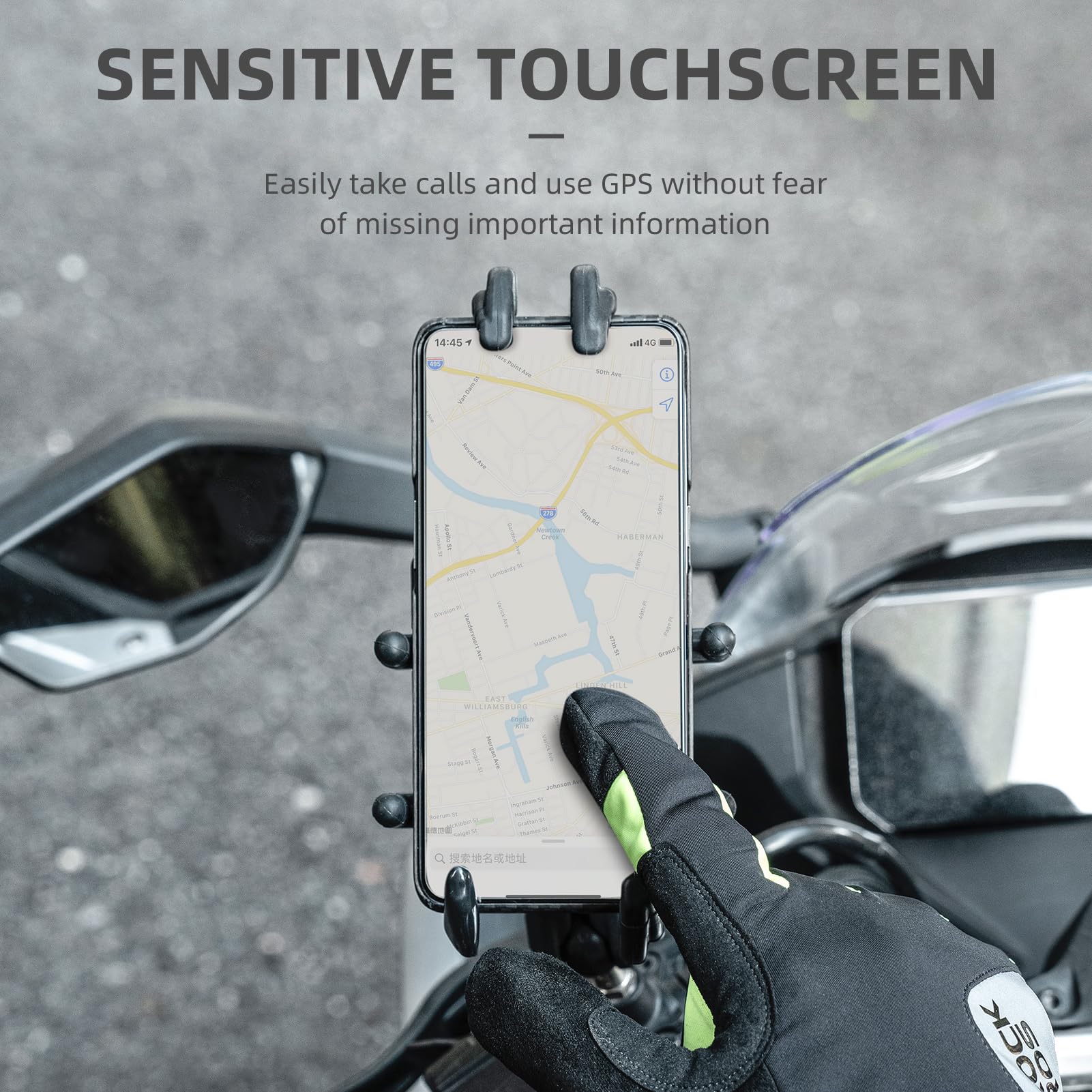 ROCKBROS Windproof Winter Cycling Padded Thermal Gloves for Men Women