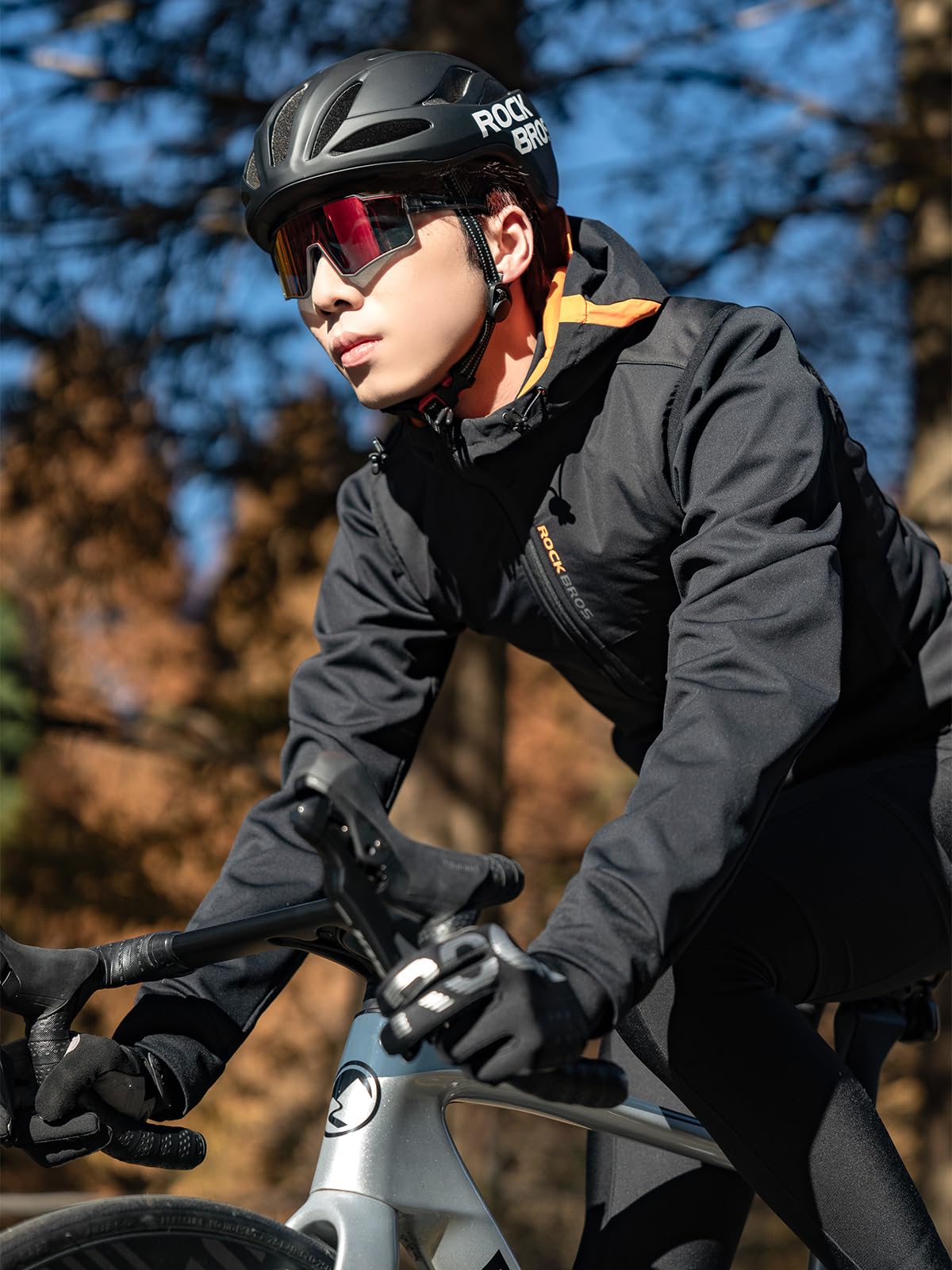 ROCKBROS Men's Winter Cycling Vest, Fleece-Lined, Windproof, Warm Sleeveless Jacket