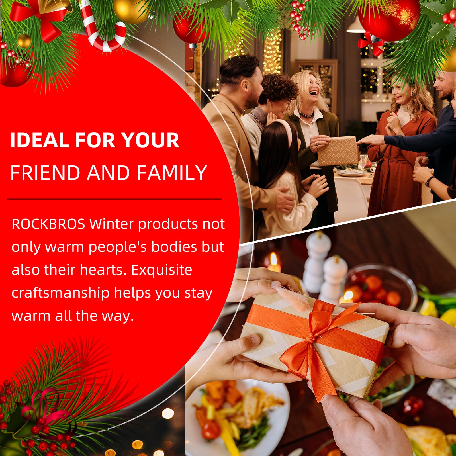 ROCKBROS Thermal Compression Arm Warmers for Men, Cycling Arm Sleeves for Winter Outdoor Activities