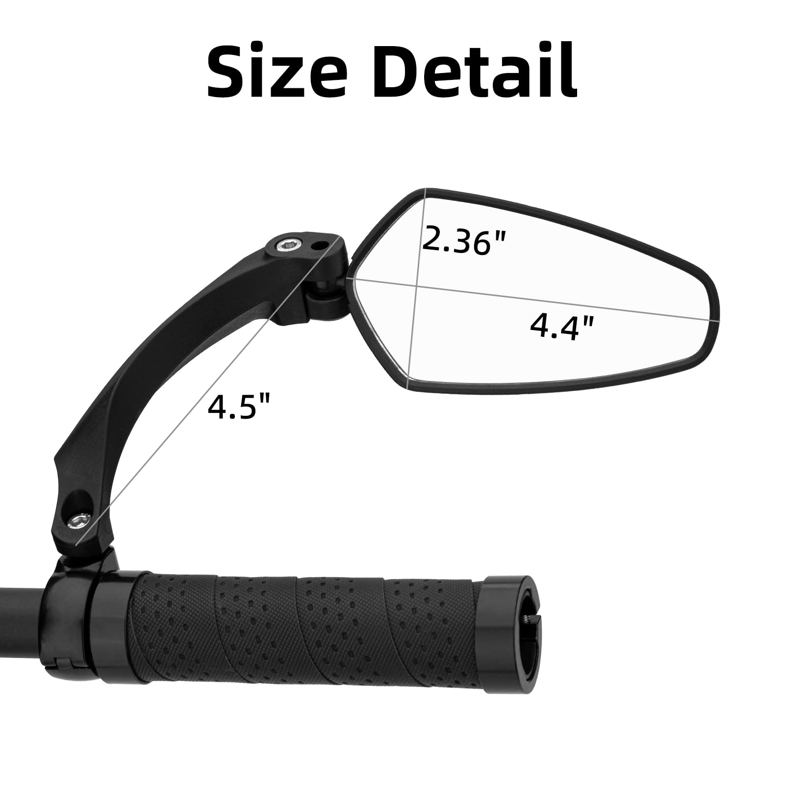 ROCKBROS Bike Handlebar Rear View Mirror with HD Anti-Glare Glass - ROCKBROS