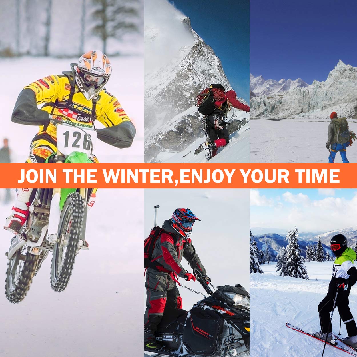 ROCKBROS Men Windproof Thermal Fleece Balaclava Ski Mask Winter Cycling Motorcycle Gear