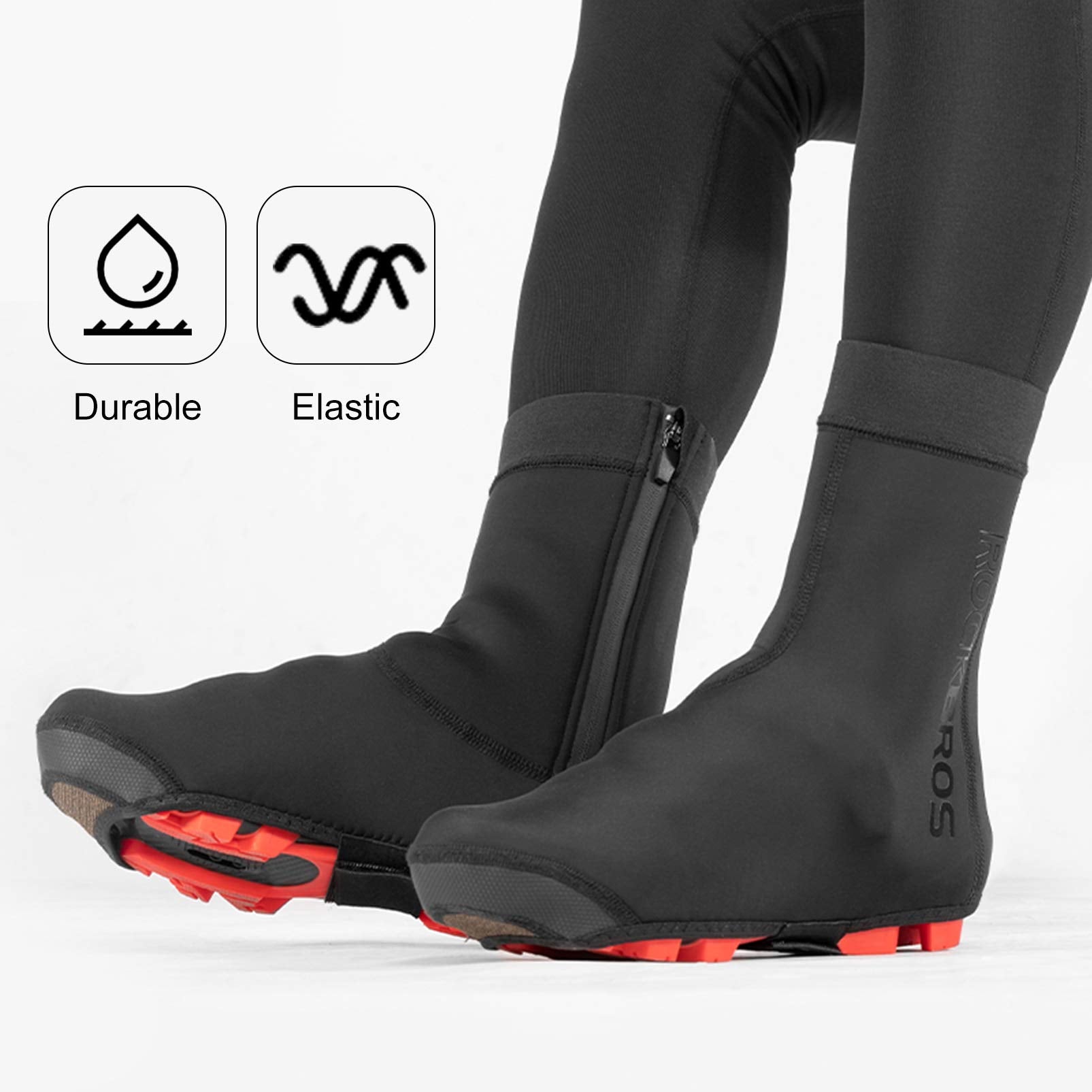 ROCKBROS Warm Windproof Water-Resistant Cycling Shoe Covers - ROCKBROS