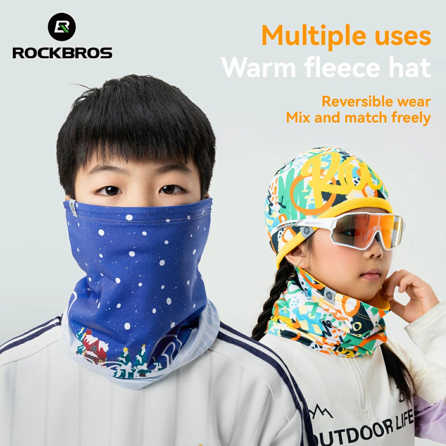 Kids Cycling Neck Gaiter Warm Double-Sided