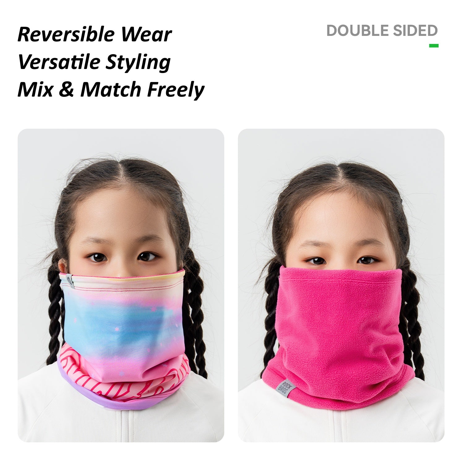 Kids Cycling Neck Gaiter Warm Double-Sided