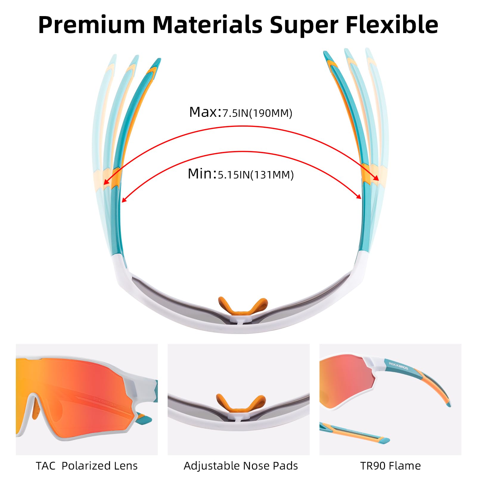 rockbros uv400 protection polarized lenses#color_white