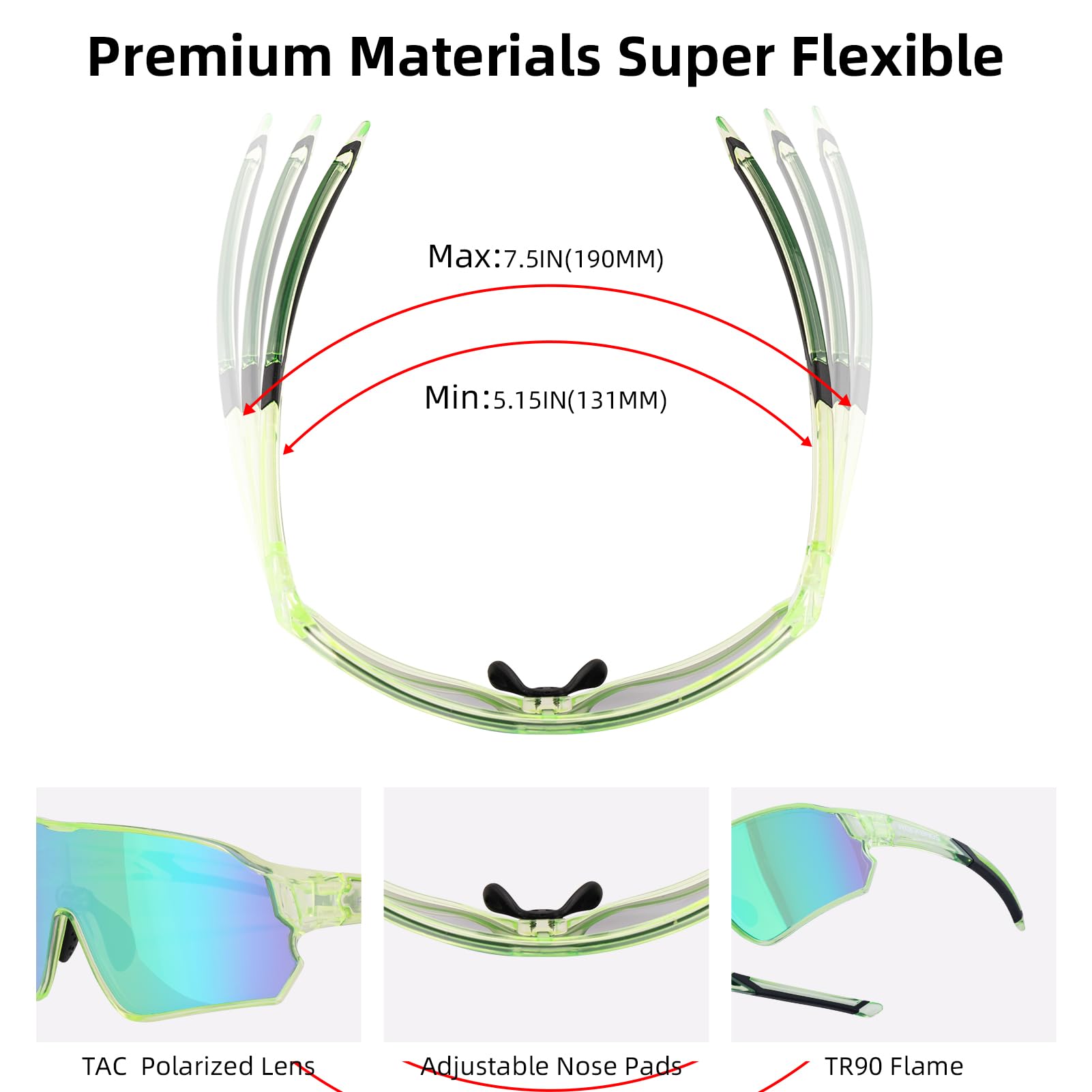 rockbros uv400 sunglasses #color_transparent-green