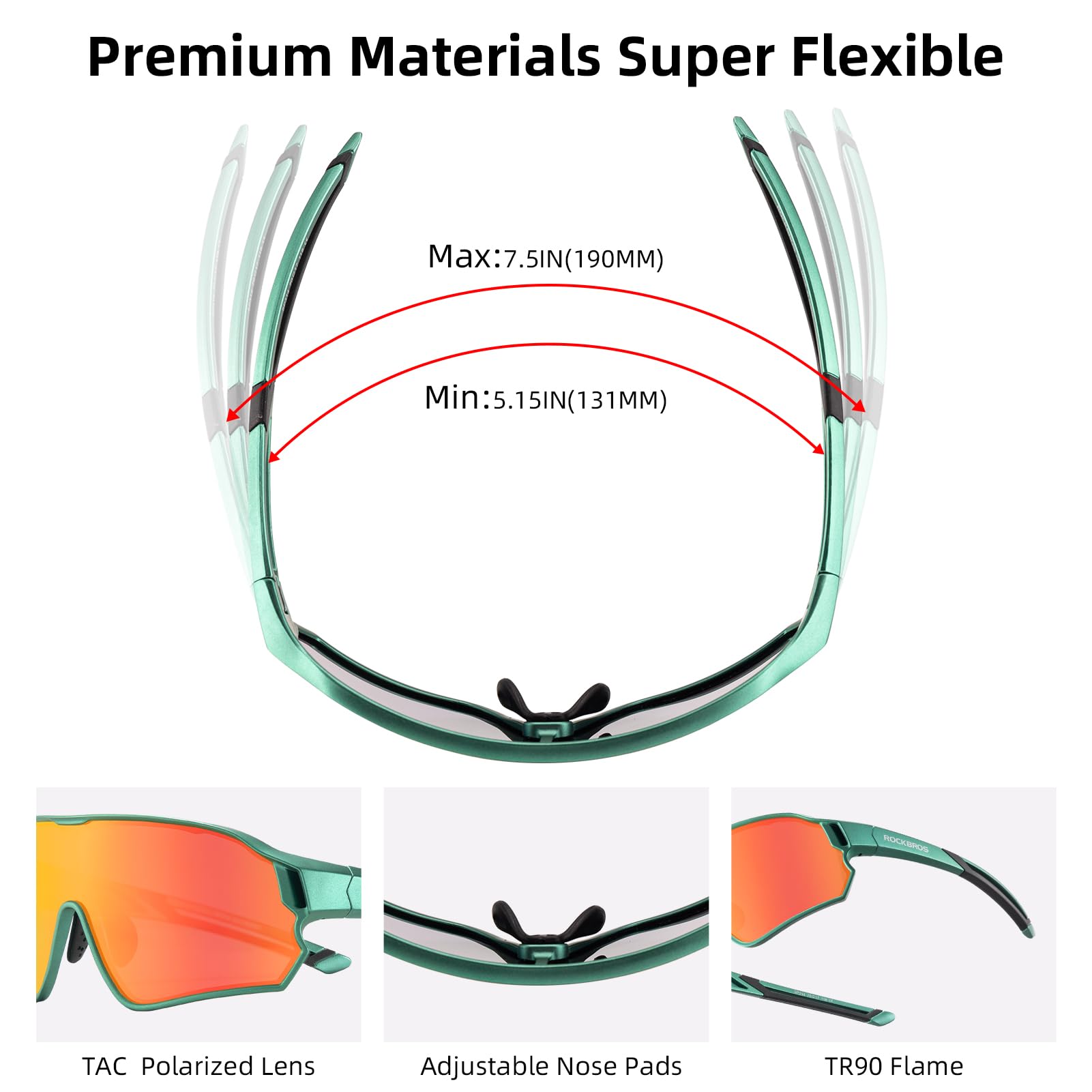 lightweight tr90 frame kids sunglasses lens#color_green