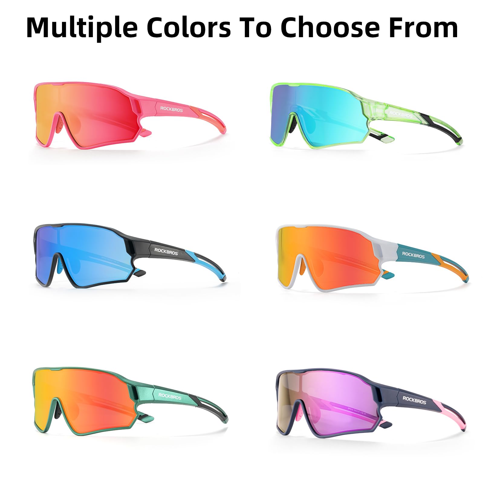 rockbros kids sunglasses in a variety of colors#color_green