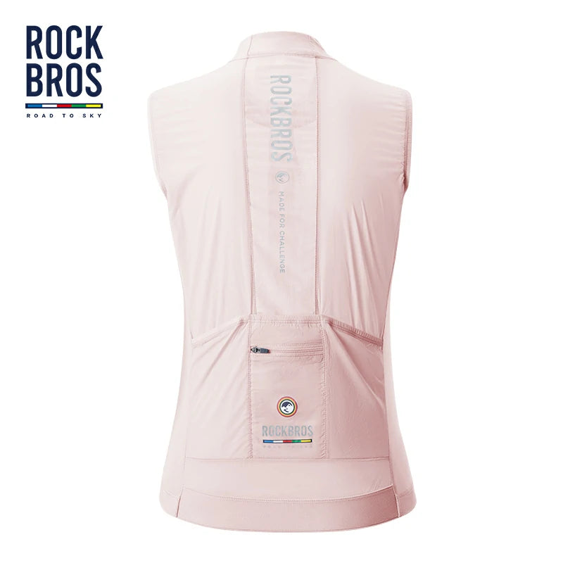 Pink vest with 'RockBros' branding on a white background #color_pink