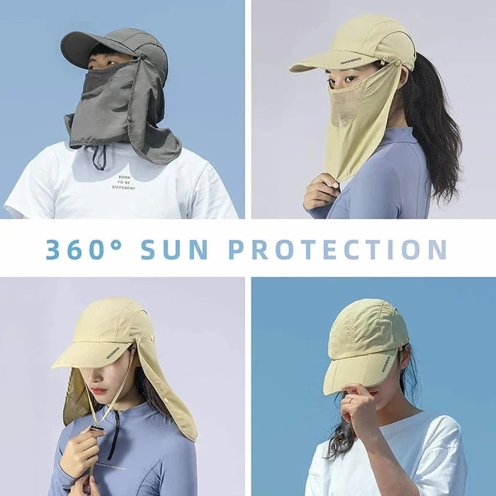 Sun Protection Foldable Mesh Cycling Cap